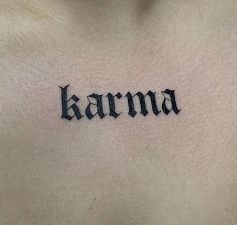 Pure Tattoo, Karma Tattoo, Tattoo Board, Stylist Tattoos, Tattoo Script, Discreet Tattoos, Dream Tattoos, Black Ink Tattoos, Elegant Tattoos