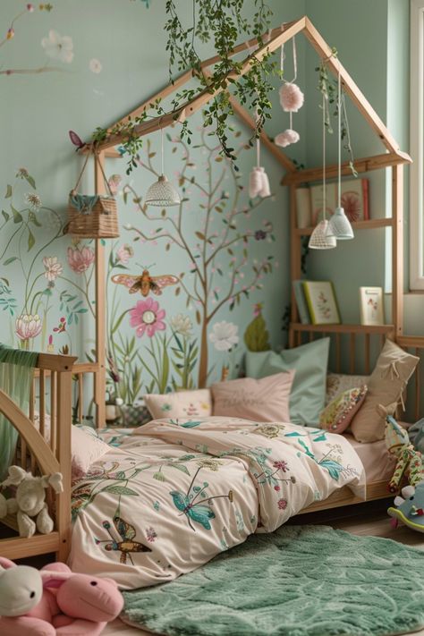 29 Boho Bedroom For Toddler Girl Ideas for a Whimsical Makeover  - My Elegant Home Bedroom For Toddler Girl, Rainbow Boho Bedroom, Whimsical Girls Bedroom, Vintage Playroom, Boho Bedroom Inspirations, Children's Bedroom Ideas, Whimsical Bedroom, Toddler Bedroom Girl, Natural Bedroom