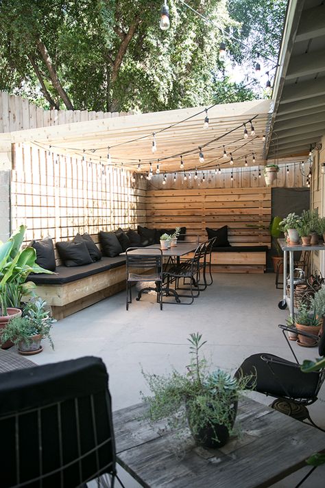 another after from my patio makeover / sfgirlbybay Modern Outdoor Living Space, Modern Outdoor Living, Outdoor Seating Area, Casa Exterior, Backyard Inspiration, Backyard Spaces, Small Patio, Back Garden, Small Backyard Landscaping