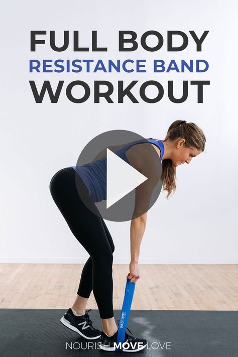 A quick and effective strength and HIIT workout you can do anywhere -- this 25-Minute Full Body Resistance Band Workout! Nine full body exercises using a mini loop resistance band. If you like quick and effective full body workouts, this at home band workout is for you! A full body resistance band workout that build strength and raises your heart rate in 25 minutes. Follow along with this guided, 25-minute home workout video on YouTube. Full Body Resistance Band Workout, Loop Band Exercises, Resistant Band Workouts, Resistance Band Arm Workout, Nourish Move Love, Motivasi Diet, Band Exercises, Home Workout Videos, Hiit Workout At Home