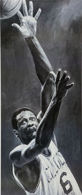 Bill Russell by Artist Stephen Holland Bill Russell, Nba Art, Sport Volleyball, Nba Legends, Basketball Art, Sport Art, Sport Icon, Sports Hero, Basketball Legends