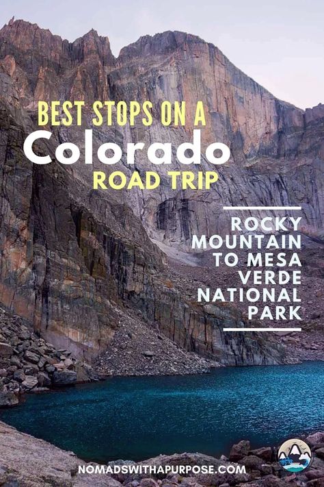 Colorado Road Trip: Rocky Mountain National Park to Mesa Verde National Park • Nomads With A Purpose Colorado National Parks Road Trips, Colorado Road Trip Map, Colorado Road Trip, Colorado National Parks, Travel Colorado, Best Rv Parks, Colorado National Monument, Road Trip To Colorado, Mesa Verde National Park