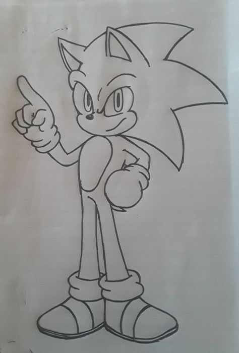 Sonic Drawing Pencil, Sonic Drawings Easy, Zorro Fennec, Hedgehog Drawing, Easy Animal Drawings, Dragon Ball Painting, Girl Drawing Sketches, Easy Drawings Sketches, Simple Cartoon