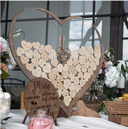 This beautiful and creative Guestbook is a perfect way to get sweet words from all your guests at your dream wedding to remember your special day Heart Drop Guest Book, Book Guest Book, Wood Guest Book Wedding, Personalized Wedding Decor, Personalized Wedding Guest Book, Wedding Guest Book Alternative, Guest Book Alternative, Drop Box, Wedding Guest Book Alternatives