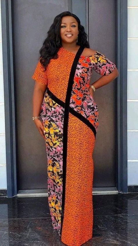 Caftan Dress Ankara, Bobo Gowns Ankara Dress, Patapata Dress Styles, Long Free Gown Ankara Styles, Adire Kaftan Styles, Trending Ankara Gowns, Boubou Styles, Ankara Maxi Dress, Boubou Styles For Women