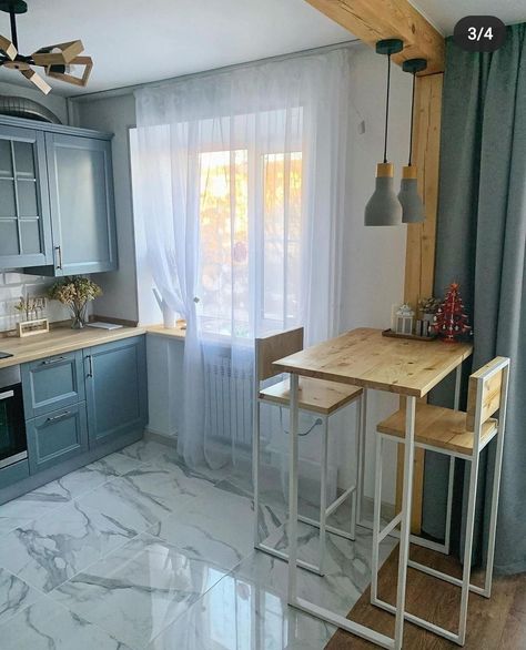 Small Kitchen Design Apartment, Minimalist Apartment Decor, Modern Apartment Decor, Banquette Seating In Kitchen, Modern Kitchen Interiors, Small Kitchen Decor, Small Apartment Living, Farmhouse Kitchen Design, Small Apartment Decorating