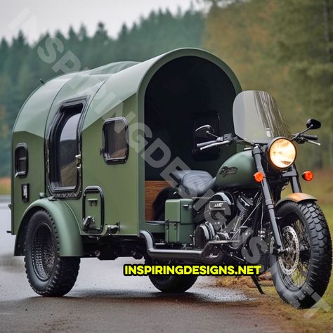 Bike Camper, Travel Motorcycle, Motorcycle Campers, Trike Kits, Luxury Campers, Classic Campers, Romantic Road, Custom Campers, Мотоциклы Cafe Racers