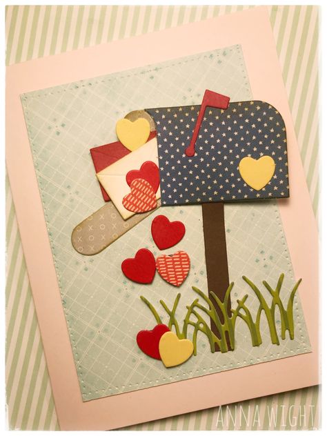 5BC2F49F-2C3F-4A11-B7BB-046280DEBCDB Card Mailbox, Grass Border, Lots Of Hearts, Life On The Farm, Happy Birthday Vintage, My Notes, Valentine Cards Handmade, Homemade Birthday Cards, Conversation Heart