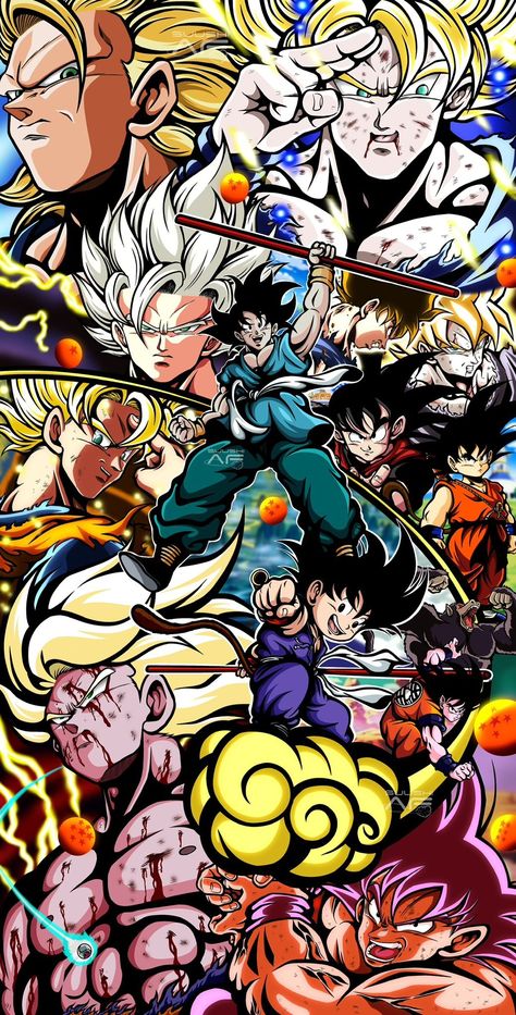 Dbz Wallpapers, Dragon Ball Z Iphone Wallpaper, Image Dbz, Dragon Ball Tattoo, Dragon Ball Wallpaper Iphone, Goku Wallpaper, The Best Anime, Dragon Ball Painting, Iconic Looks