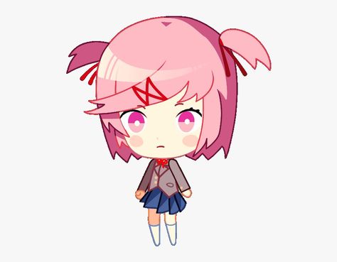 Ddlc Widget, Natsuki And Sayori, Ddlc Sprites, Ddlc Natsuki, Pink Characters, Natsuki Ddlc, I Love My Brother, Cute Game, Computer Game