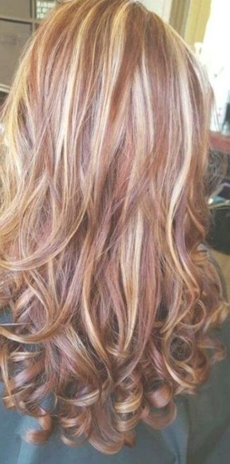 dark blonde hair with red highlights #hairstyles #hairideas Hair Highlights And Lowlights Caramel, Red Highlights In Blonde Hair, Lowlights Caramel, Champagne Blonde Hair, Red Hair With Blonde Highlights, Red Hair With Highlights, Red Blonde Hair, Strawberry Blonde Hair Color, Hair Highlights And Lowlights