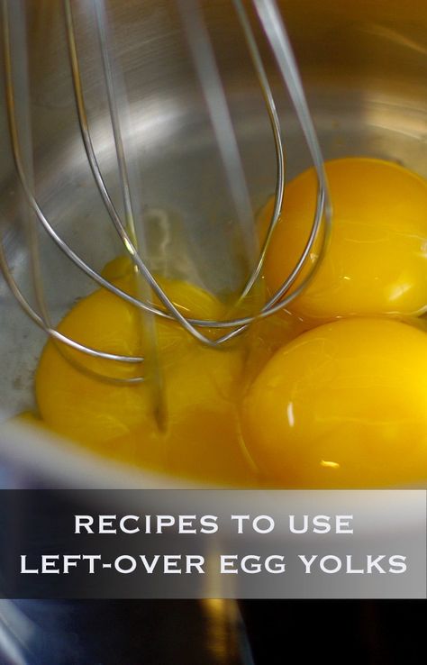 Recipes to Use Leftover Egg Yolks -A handy reference for frequent bakers, with links to dozens of recipes that use egg yolks only, so you can use up your leftover egg yolks. #eggyolks What Can You Make With Egg Yolks, Ina Garten Pound Cake Recipe, What To Do With Egg Yolks Recipes, Recipe Using Egg Yolks, What To Do With 12 Egg Yolks, Yolk Only Recipes, Recipes With Egg Yolks Desserts, How To Use Up Egg Yolks, Things To Make With Egg Yolks