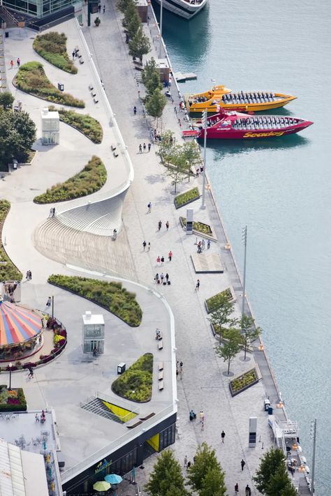 Landscape Architecture Magazine, Waterfront Architecture, Villa Architecture, Architecture Jobs, Navy Pier Chicago, Urban Landscape Design, Navy Pier, Desain Lanskap, Landscape Architecture Design