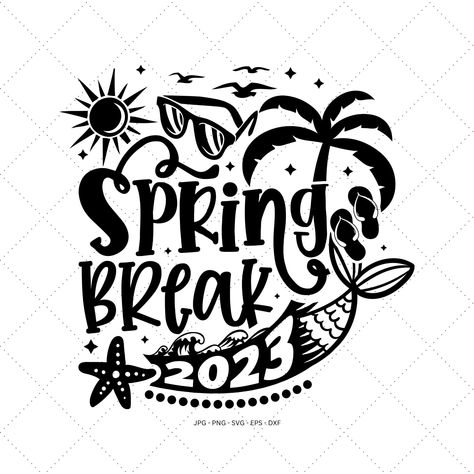 Spring Break Wallpaper, Spring Break Shirts, Spring Break Shirt Ideas, Spring Vacation Shirt With Text Print, Spring Break Cruise Shirts, Spring Break Tshirts Design, Spring Vacation Beachwear T-shirt, Spring Break Poster Design, Spring Break Quotes