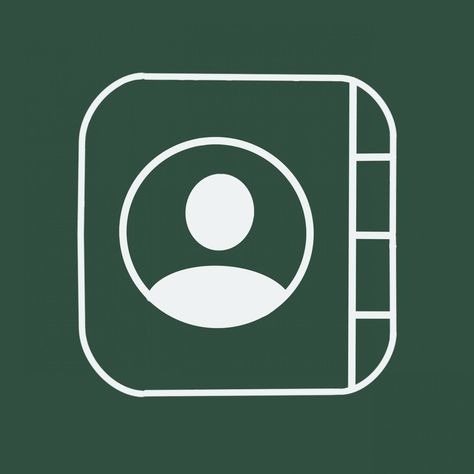 Green App Icon Contacts, Dark Green Contacts Icon, Green Contacts Icon, Dark Sage Green App Icons, Wallpaper Iphone Sage, Dark Green Icons For Apps, Dark Green Icons Aesthetic, Aesthetic App Icons Green, Dark Green App Icons