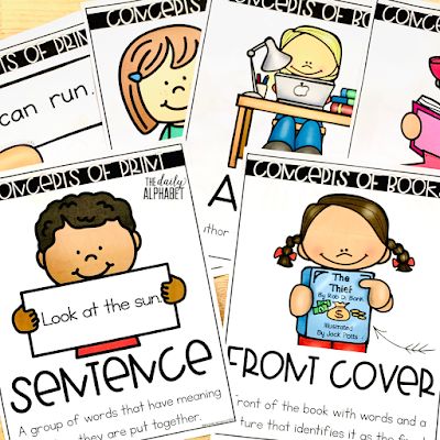 Teaching concepts of print the first few days of school is a great way to kick-off your daily literacy block! This free resource will help you to know exactly where to begin! Concepts Of Print Anchor Chart, Kindergarten Concepts Of Print, Concepts Of Print Kindergarten, Preschool Concepts, Concepts Of Print, Print Awareness, Kindergarten Anchor Charts, Doodles Stickers, Sentence Building