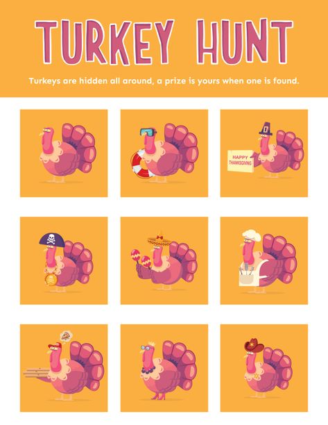 Turkey Hunt Game For Kids, Thanksgiving Games For Kids Free, Turkey Hunt Game, Thanksgiving Riddles, Thanksgiving Homeschool, Work Treats, Turkey Games, 2023 Thanksgiving, Turkey Hunt