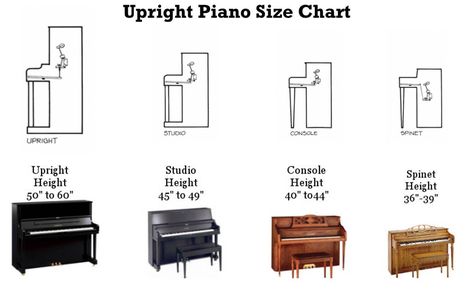 Upright Piano Types & Sizes (Largest To Smallest) - MusicalHow.Com Small Piano Room, Spinet Piano, Piano Decor, Best Piano, Upright Piano, Piano Room, Grand Piano, Keyboard Piano, Concert Hall