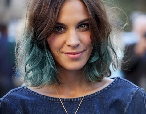 Love Ombre Braids, Dip Dye Hair, Popular Short Hairstyles, Teal Hair, Kelly Osbourne, 2015 Hairstyles, Ombré Hair, Haircut And Color, Pastel Hair