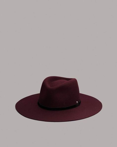 Maroon Hat, Wool Fedora Hat, Wide Brim Fedora, Straw Fedora, Wool Fedora, Rag And Bone, Fedora Hat, Wool Hat, Wide Brimmed