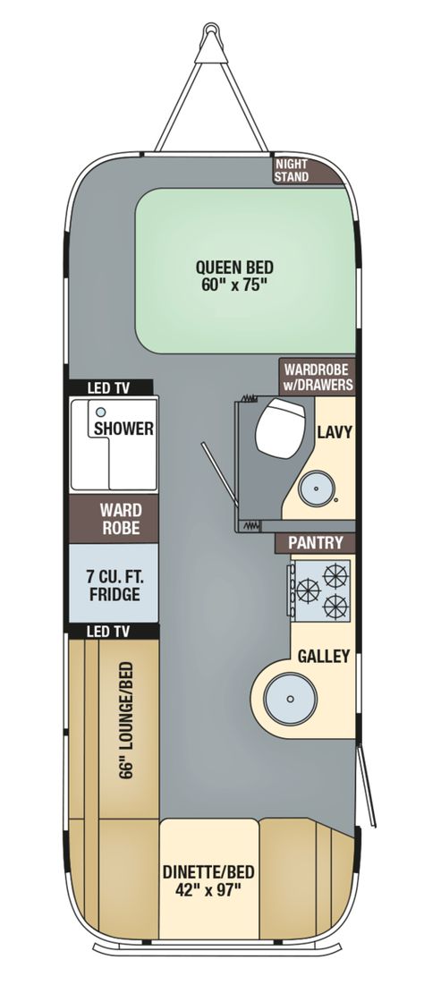 Airstream Floorplan, Airstream Living, Airstream Remodel, Trailer Plans, Rv Remodel, Led Tv, Tiny House, Rv, Trailer