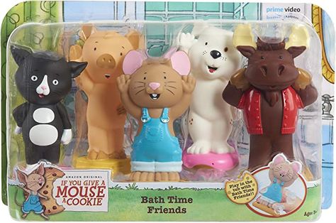 If You Give a Mouse a Cookie 5 Piece Bath Time Friends, by Just Play : Amazon.sg: Toys Mouse A Cookie Party, Jt Birthday, Milk And Cookies Party, Kids Sensory Activities, Cookie Birthday, Laura Numeroff, Cookie Birthday Party, Baby Birthday Ideas, Mouse A Cookie