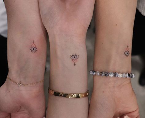 Protection Tattoo, Evil Eye Tattoo, Small Girly Tattoos, Rainbow Tattoos, Hamsa Tattoo, Leo Tattoos, Inspiration Tattoos, Friendship Tattoos, Gorgeous Tattoos