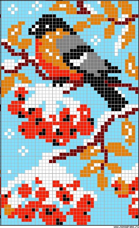 Folk Pixel Art, Knit Graph Patterns Charts, Bird Alpha Pattern, Birds Pixel Art, Pixel Crochet Pattern Charts, Bird Pixel Art, Pixel Bird, Friendship Bracelets Ideas, Bird Cross Stitch