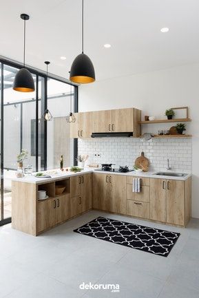 Kitchen Set Scandinavian - Dapur Ibu Erstriarinny - Cipayung, Jakarta Timur, DKI Jakarta Hiasan Dalaman Dapur, Idea Dapur, Dapur Moden, Minimalist Kitchen Cabinets, Modern Kitchen Set, Reka Bentuk Dapur, Reka Bentuk Dalaman, Hiasan Dalaman Rumah, Simple Kitchen Design