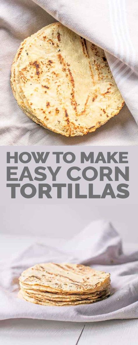 Recipes With Masa Flour, Corn Tortilla Recipe, Corn Flour Tortillas, Gluten Free Corn Tortillas, Masa Recipes, Corn Tortilla Recipes, Tortillas Recipe, Easy Corn, Homemade Corn Tortillas