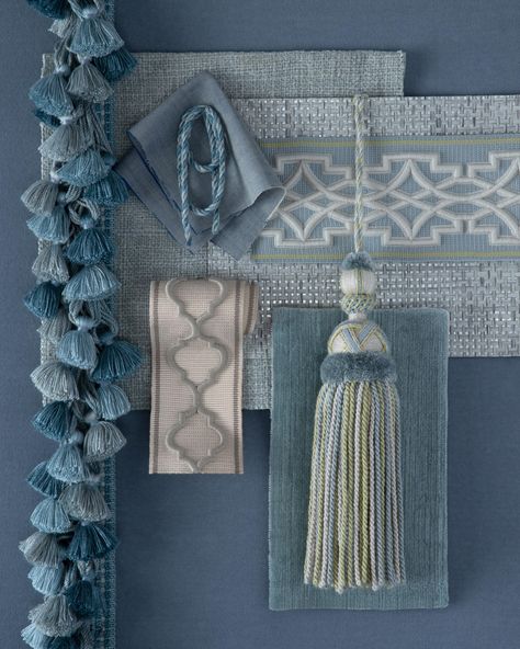 Samuel And Sons, Fabric Trimmings, Enchanted Home, Fabric Combinations, Fabric Inspiration, Hamptons Style, Curtain Designs, Curtain Decor, Tassel Fringe