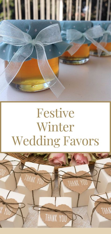 Wow your guests with these festive winter wedding favors! From hot cocoa kits to personalized ornaments, these creative ideas will add a special touch to your big day. Give your guests something memorable to take home! Winter Wedding Guest Favors, Dollar Store Centerpiece, Wedding Guest Favors, Winter Wedding Guest, Guest Favors, Low Budget Wedding, Winter Wedding Favors, Cheap Favors, Winter Wedding Guests