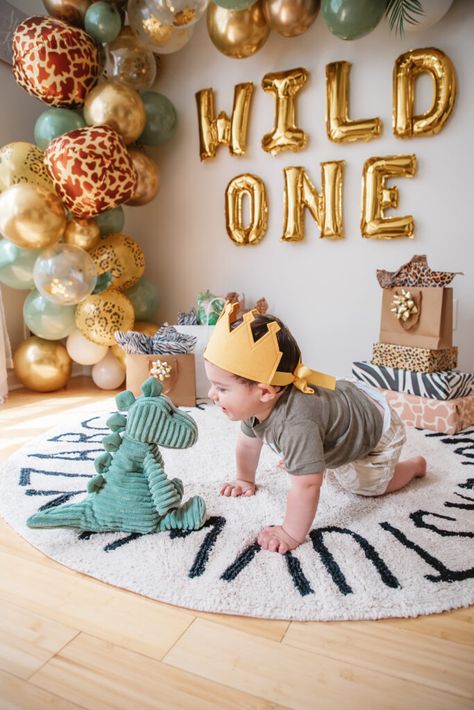 1 Year Birthday Jungle, Animal Theme One Year Birthday, Birthday Ideas For Baby Boy 1st, King Of The Jungle Party First Birthdays, Wild One Birthday Party Theme, One Year Old Bday Themes, August First Birthday Boy, Wild One Boy First Birthday, The Wild One First Birthday Boy