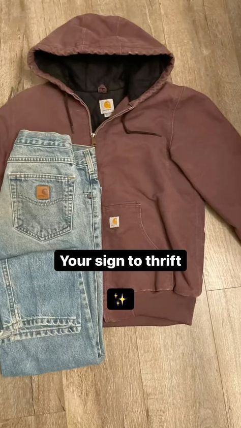 Thrifted Carhartt, Thrift Board, Carhartt Jeans, Fall Outfit, Fall Outfits, Vintage Outfits, Outfit Inspirations, Vintage Fashion, Nike