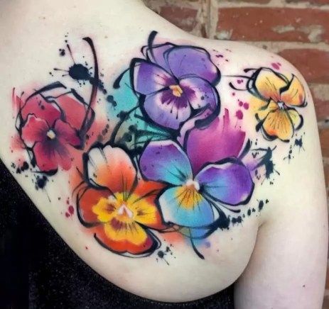 Watercolor Flower Tattoo, Watercolor Rose Tattoos, Tattoo Uk, Flower Tattoo Ideas, Watercolor Tattoo Flower, Flower Tattoo Back, Watercolor Tattoos, Leg Tattoos Women, Red Tattoos