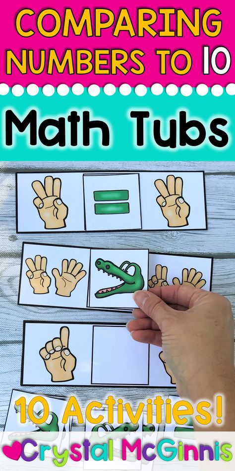 Math Center Ideas, Kindergarden Math, Comparing Numbers Kindergarten, Math Stations Kindergarten, Compare Numbers, Kindergarten Math Centers, Math Tubs, Mathematics Activities, Kindergarten Math Games