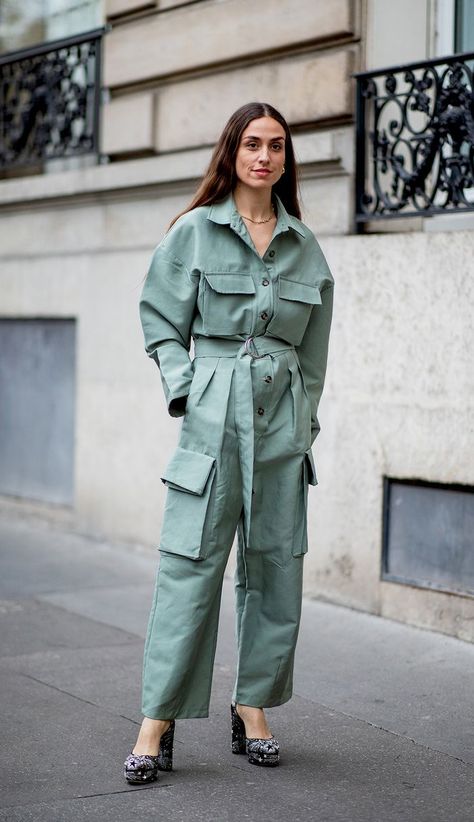 The Spring Trend Everyone Wore at Fashion Week Is Only $42 | Who What Wear UK Look Working Girl, Utility Jumpsuit, Diy Vetement, Women Fashion Edgy, Boiler Suit, Spring Outfits Women, Spring Trends, Office Fashion, Phillip Lim