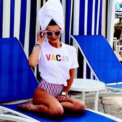 #Spring is almost here and we can't wait!! #Vacay tee in SmallMedium Large Pre order now. Send us a DM Traveling Boutique, Boutique Instagram, Black Short Sleeve Shirt, T Shorts, Weird Shirts, White Crew Neck, Bella Canvas Tees, Yellow Shorts, Boho Summer