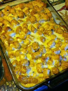 Duggar Tater Tot Casserole, Cheesy Tater Tot Casserole, Best Casserole, Tater Tot Casserole Recipe, Recipe Casserole, Tater Tot Casserole Recipes, Tater Tot Breakfast, Casserole Easy, Tot Casserole