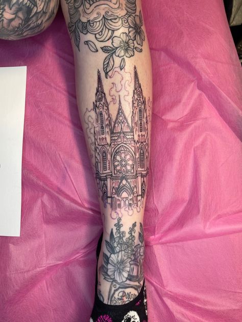 Notre Dame Cathedral Tattoo, Burning Cathedral Tattoo, Notre Dame Tattoos, Notre Dame Tattoo, Cathedral Tattoo, Church Tattoo, Burning Church, Leg Tats, Arm Tats