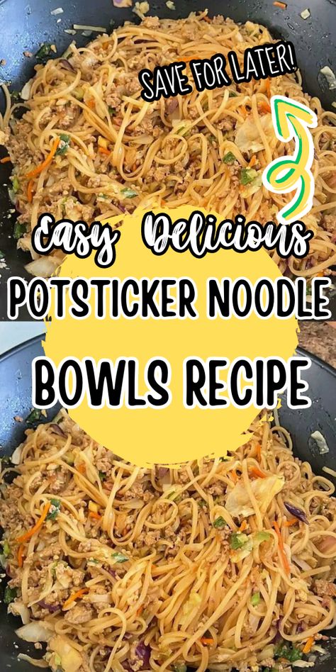 Potsticker In A Bowl, Pot Sticker Noodles, Potsticker Noodle Bowl 12 Tomatoes, Potsticker Noodle Bowl, Pot Sticker Noodle Bowl, Potsticker Bowls, Noodle Bowl Recipes, Yum Bowls, Fusion Cooking