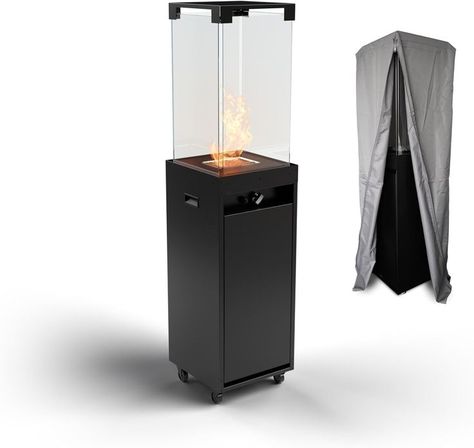 Outdoor Patio Heater Propane Outdoor Fireplace for Patio Propane Fire Pit for Outside Heater Outdoor Gas Heaters for Patio Commercial Burner with Wheels Garden Heater, Black Fire Pit, Outside Heaters, Gas Cylinder, Propane Heater, Garden Fire Pit, Gas Heater, Propane Fire Pit, Gas Fire