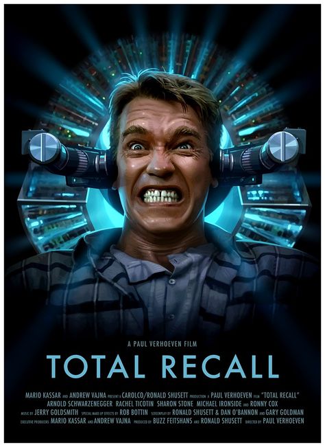 Total Recall 1990, Total Recall, Best Movie Posters, Science Fiction Movies, Cinema Posters, Alternative Movie Posters, Movie Poster Art, Fantasy Movies, Sci Fi Movies