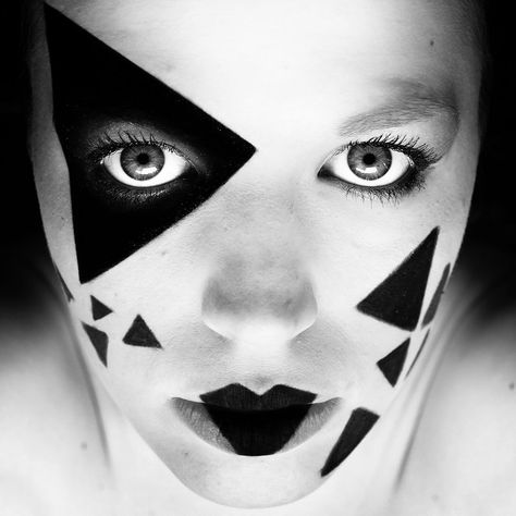 Triangle by ooOIndreOoo.deviantart.com on @deviantART Triangle Makeup, Subject Object, Awesome Makeup, Fashion Cover, Crazy Makeup, Face Art, Makeup Inspo, Social Community, The Creation