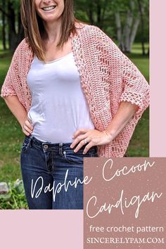 Cocoon Cardigan Pattern, Crochet Shrug Pattern Free, Crochet Vest Pattern Free, Crochet Cardigan Free, Crochet Cocoon, Cocoon Sweater, Crochet Shrug Pattern, Shrug Pattern, Crochet Shawls And Wraps