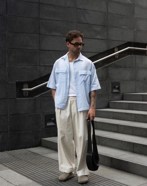 Men's Spring 2024 Basics: Casual Elegance Meets Street Style Aesthetic Oversized Outfits Men, Striped Long Sleeve Outfit, Fashion Trends Aesthetic, Fashion Trends Men, Barbie Movie Barbie, Essentials Outfit, Urban Minimalism, Trends Aesthetic, Spring Board