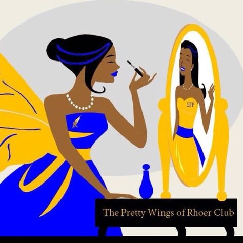 Rhoer Club Pretty Wings, Pretty Poodles, Sigma Gamma Rho, Greek Sorority, Royal Blue And Gold, Sorority Life, Sorority And Fraternity, Greek Life, Fraternity