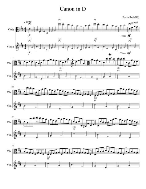 Download and print in PDF or MIDI free sheet music for Canon And Gigue In D Major, P.37 by Johann Pachelbel arranged by Keigan.Iwanicki for Violin, Viola (String Duet) Violin And Cello Duet Sheet Music, Viola Music, Johann Pachelbel, Viola Sheet Music, Canon In D, Violin Sheet, Violin Sheet Music, Music Sheets, Free Sheet Music