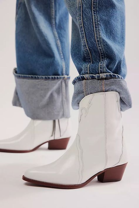 Women's Boots + Booties | Free People Free People Boots, Vegan Boots, Leather Western Boots, Western Boots Women, Western Booties, Black Ankle Booties, Free People Shoes, Western Cowboy Boots, Brown Leather Boots