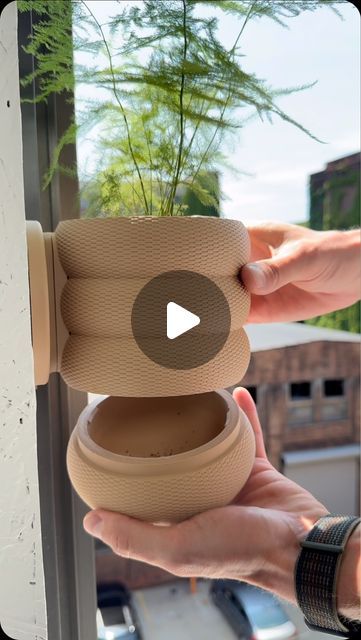 Brian Hendricks on Instagram: "We’re calling this one the Bubble Weave Planter.
Get one through the link in our bio and the STL is on @thangs3d!

#plants #planter #3dprinted #3dprinting #renterfriendly" 3d Printed Plant Accessories, 3d Print Pot Plants, 3d Printed Self Watering Planter, The Bubble, July 16, Renter Friendly, Get One, 3d Printing, Bubbles